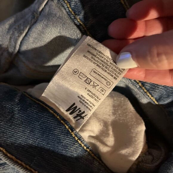 H&M Skinny Coupe Moulante Distressed Stretchy High Rise Jeans, Size 33/32 - Picture 4 of 6